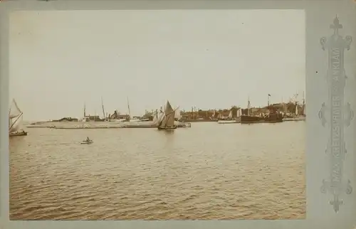 Kabinett Foto Bornholm Dänemark, Hafen Hammeren, 1896