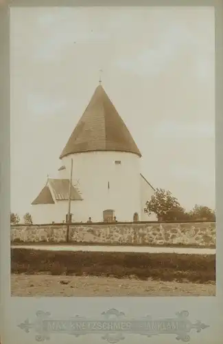 Kabinett Foto Bornholm Dänemark, Rundkirche, 1896