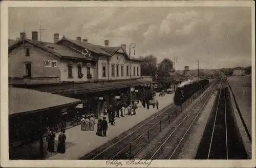 Ak Ohligs Solingen Bergisches Land, Bahnhof, Gleisseite