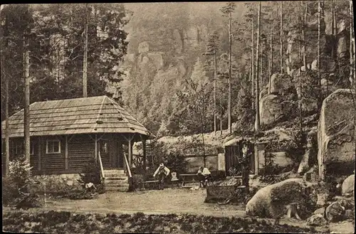 Ak Oybin in der Oberlausitz, Waldtheater, Glaube und Heimath, Tragödie eines Volkes