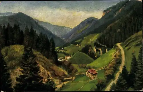 Künstler Ak Hoffmann, H., Breitnau im Schwarzwald, Höllental bei der Ravennaschlucht