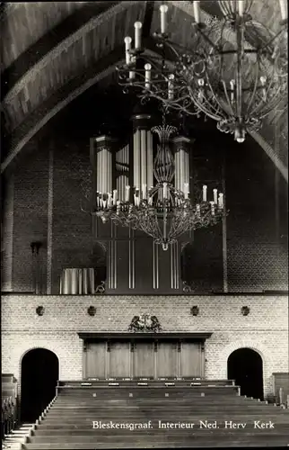 Ak Bleskensgraaf Molenlanden Südholland,  Interieur Ned. Herv. Kerk