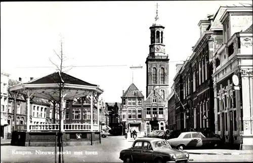 Ak Kampen Overijssel Niederlande, Nieuwe markt met toren