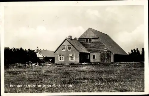 Ak Noordoostpolder Flevoland, Een de boerderijen