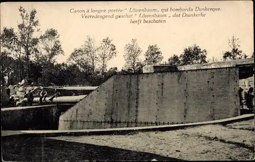 Ak Canon a longue portee Löwenbaum, qui bombarda Dunkerque