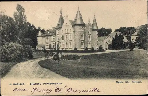 Ak Marloie Wallonien Luxemburg, Chateau d'Hassonville
