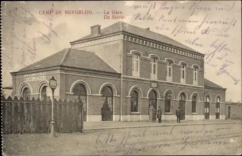 Ak Beverloo Beverlo Beringen Flandern Limburg, La Gare