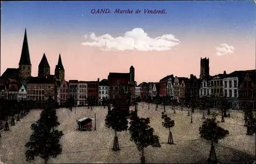 Ak Gand Gent Ostflandern, Marché de Vendredi