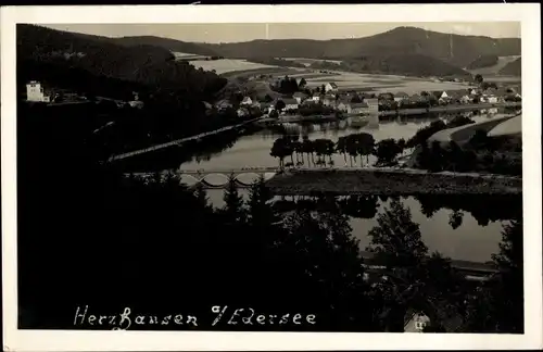 Foto Ak Herzhausen Vöhl in Hessen, Panorama