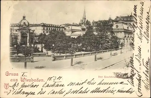 Ak Wiesbaden in Hessen, Der Kochbrunnen