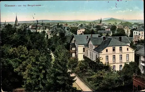 Ak Gießen an der Lahn Hessen, Panorama von der Bergstraße