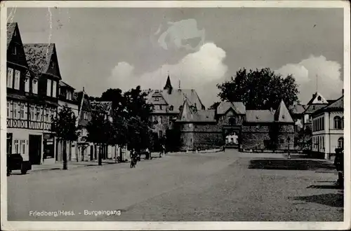 Ak Friedberg in Hessen, Burgeingang