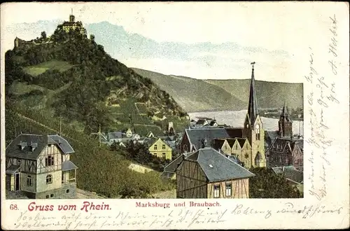 Ak Braubach am Rhein, Marksburg