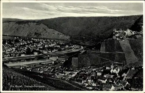 Ak Traben Trarbach an der Mosel, Panorama, Hotel und Weinhaus Trabener Hof