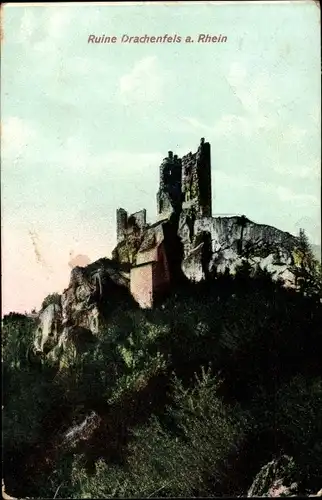 Ak Königswinter am Rhein, Ruine Drachenfels