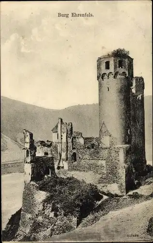 Ak Rüdesheim am Rhein, Burg Ehrenfels