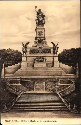 Ak Rüdesheim am Rhein, Niederwald Nationaldenkmal