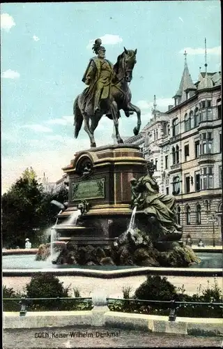 Ak Köln am Rhein, Kaiser-Wilhelm-Denkmal