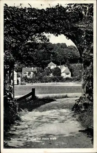 Ak Tecklenburg, Blick durch Torbogen, Haus Mark, Weg