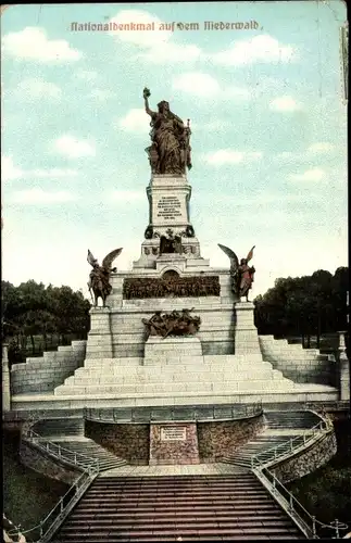 Ak Rüdesheim am Rhein, Niederwalddenkmal, Nationaldenkmal