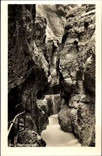 Ak Garmisch Partenkirchen in Oberbayern, Partnachklamm