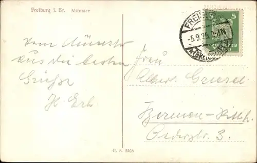 Ak Freiburg im Breisgau, Münster