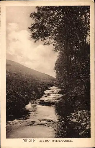 Ak Siegen in Westfalen, aus dem Reckhammertal, Bachlauf
