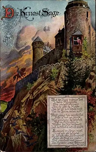 Ak Sobieszów Hermsdorf Kynast Riesengebirge Schlesien, Kynastsage, Burg