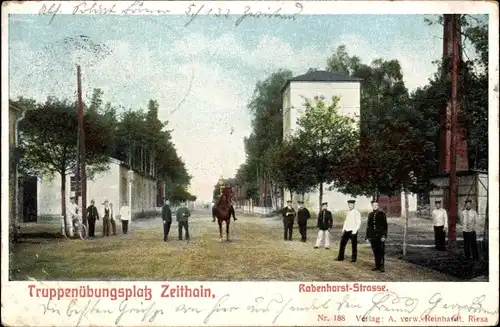 Ak Zeithain in Sachsen, Truppenübungsplatz, Rabenhorst-Straße