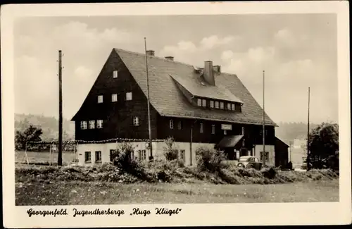 Ak Zinnwald Georgenfeld Altenberg im Erzgebirge, Jugendherberge Hugo Klügel