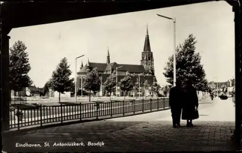 Ak Eindhoven Nordbrabant Niederlande, Sint Antoniuskerk, Bosdijk