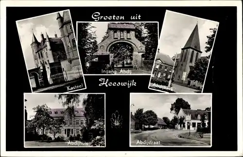 Ak Heeswijk Nordbrabant, Abdij, Abdijkerk, Abdijhuis, Abdijstraat, Kasteel