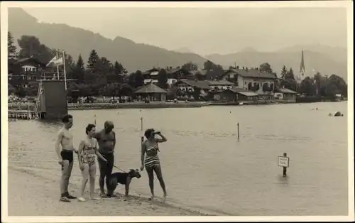 Foto Ak Rottach Egern in Oberbayern, Strandbad