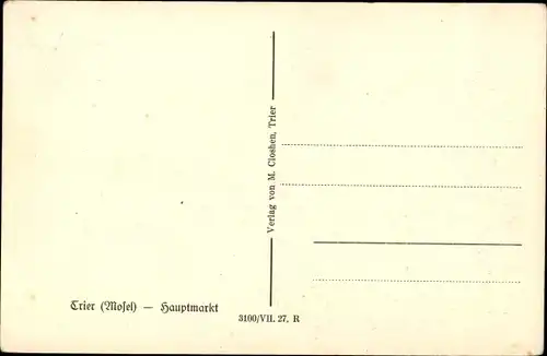 Ak Trier an der Mosel, Hauptmarkt