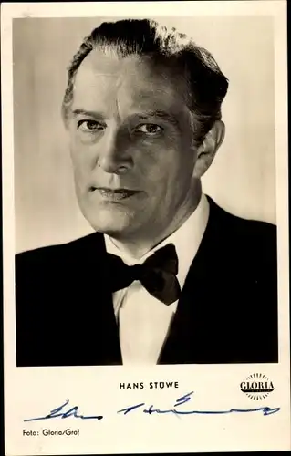 Ak Schauspieler Hans Stüwe in Ave Maria, Portrait, Gloria, Autogramm
