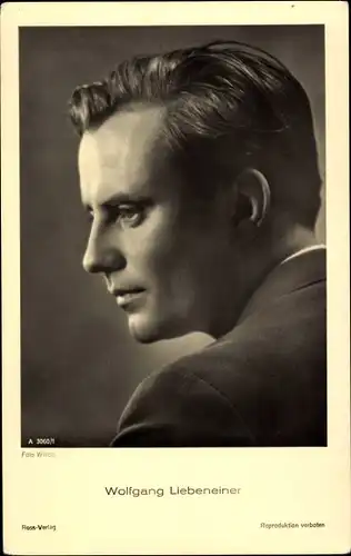 Ak Schauspieler Wolfgang Liebeneiner, Profilansicht, Portrait