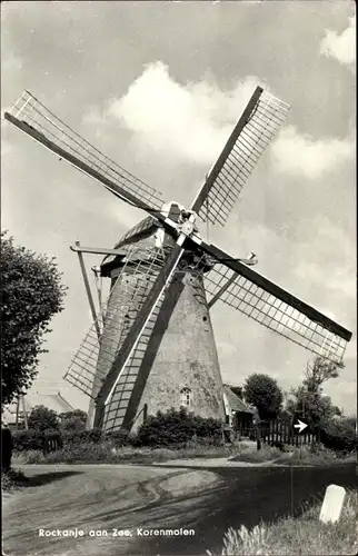 Ak Rockanje aan Zee Südholland Niederlande, Korenmolen, Windmühle