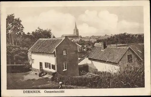 Ak Dremmen Heinsberg, Gesamtansicht, Wohnhaus, Kirche
