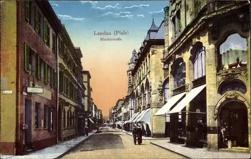 Ak Landau in der Pfalz, Marktstraße