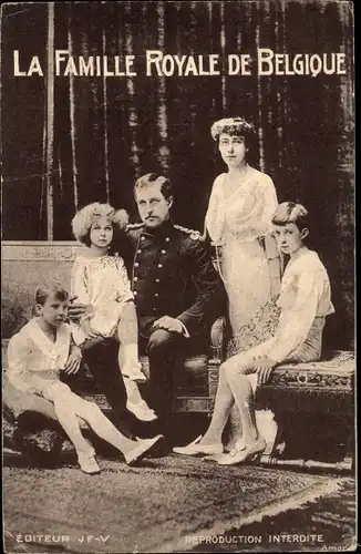 Ak La Famille Royale de Belgique, Albert I. und Elisabeth Gabriele in Bayern