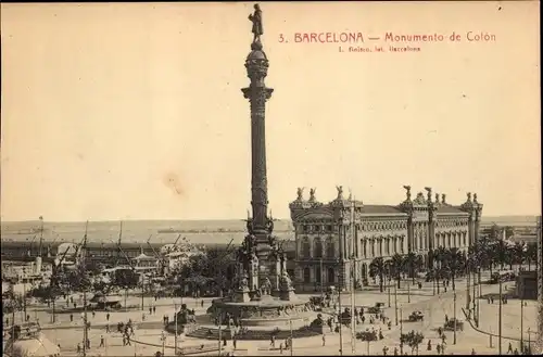 Ak Barcelona Katalonien Spanien, Monumento de Colon