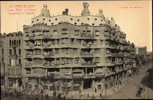 Ak Barcelona Katalonien Spanien, Casa Milá y Camps