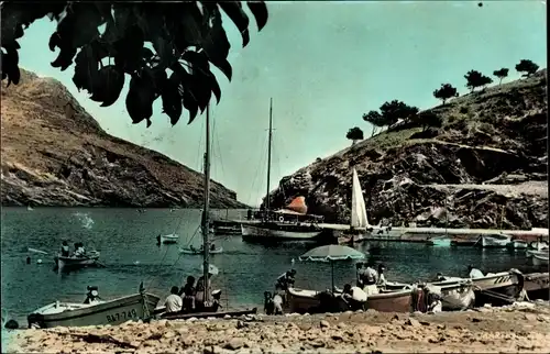 Ak Portbou Port Bou Katalonien, Vista del embarcadero