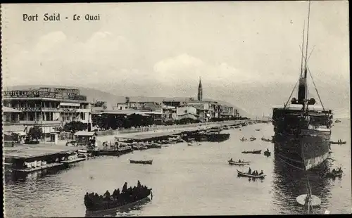 Ak Port Said Ägypten, Le Quai