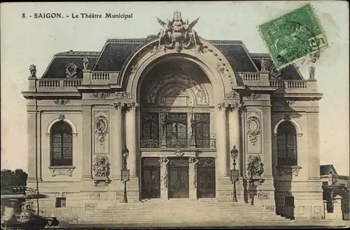 Ak Saigon Cochinchine Vietnam, Le Theatre Municipal