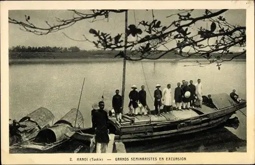 Ak Hanoi Tonkin Vietnam, Grands Séminaristes en Excursion