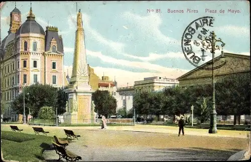 Ak Buenos Aires Argentinien, Plaza de Mayo