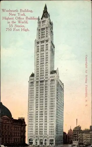Ak New York City USA, Woolworth Building