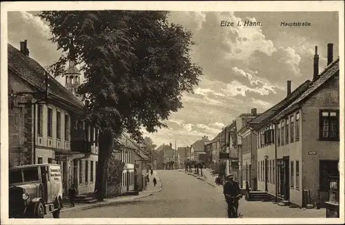 Ak Elze in Niedersachsen, Hauptstraße, Neue Straße, Geschäfte, Lieferwagen