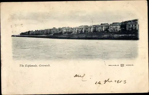 Ak Greenock Schottland, The Esplanade